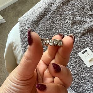 Swavorski Rose gold teardrop ring